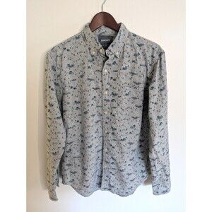 Bonobos Slim Fit Medium Button Down Long Sleeve Shirt Tree Town Graphic Mens M